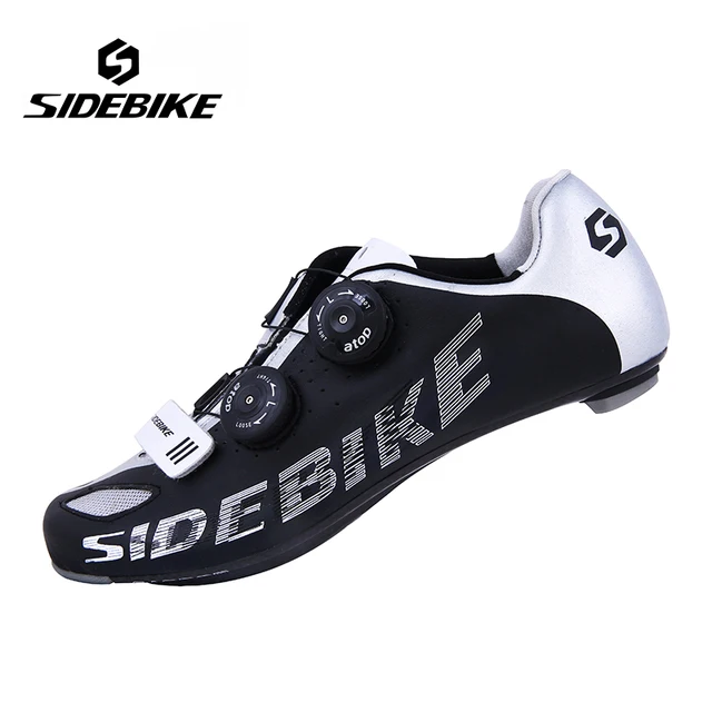 Cheap Sidebike Men Carbon Fiber Road Cycling Bike Shoes Breathable Bicycle Shoes Ultralight Self Locking Zapatillas Zapato Ciclismo
