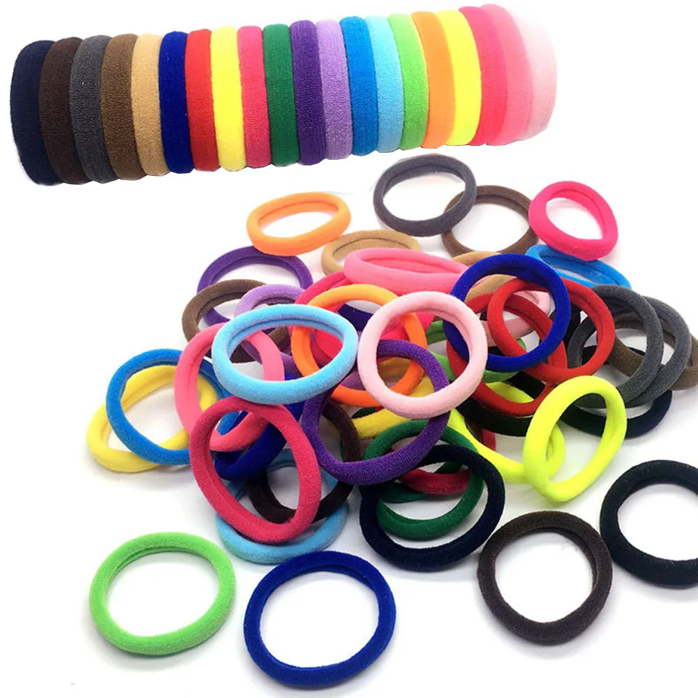 100pcs Girls Women Girl Hair Band Ties Elastic Rope Ring Hairband Ponytail Holder For Accessories |