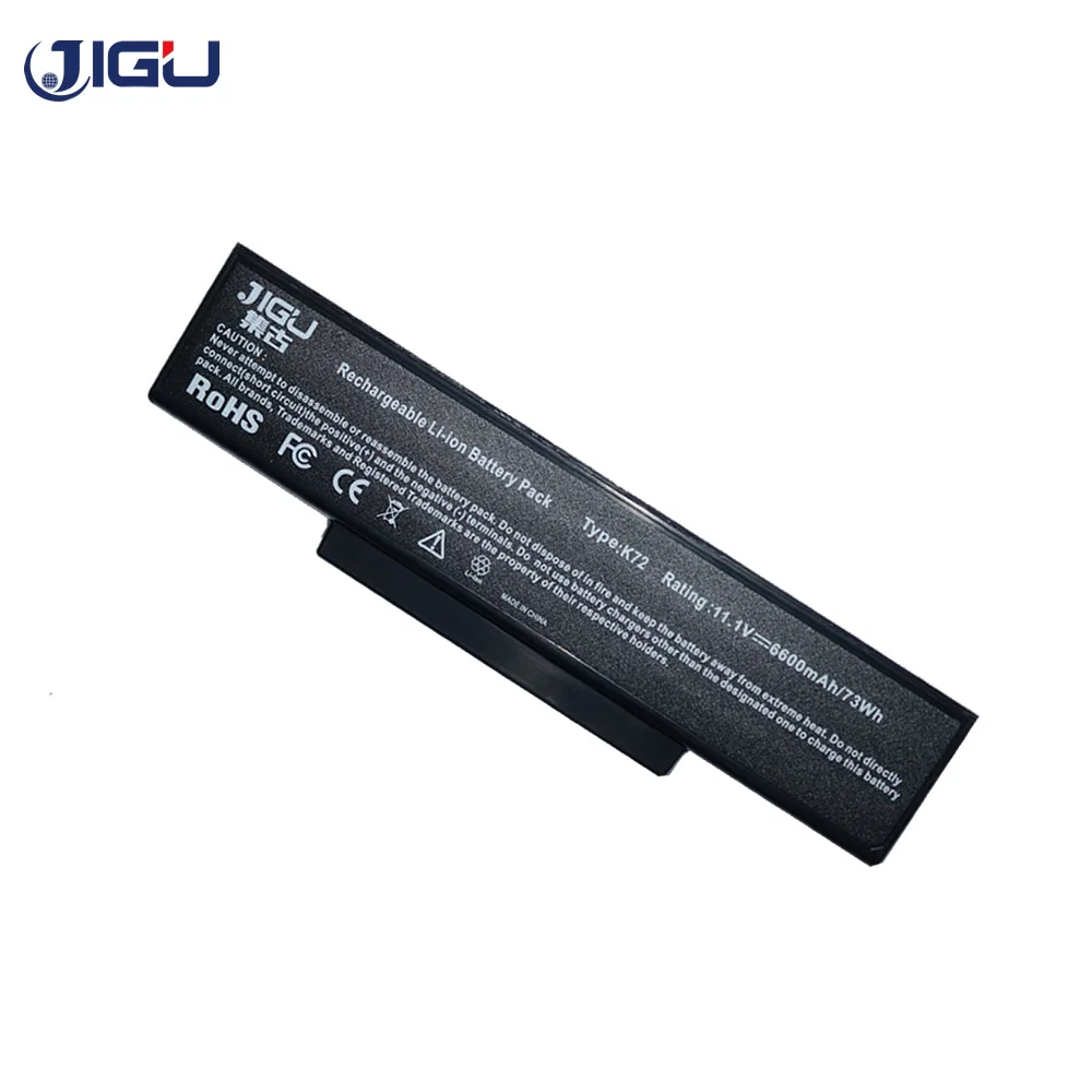 JIGU Аккумулятор для ноутбука Asus A32 K72 N71 A72 X77 K73 A72F K72J K72L K72Y K72Q N71V N73G N73Q X77V X77J N73J K72R|laptop