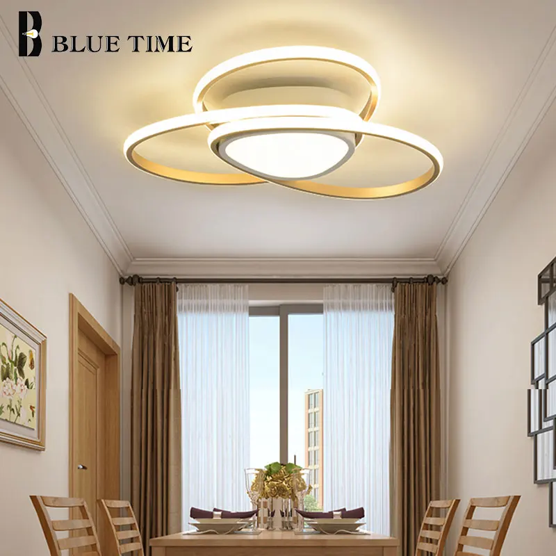 

Modern Home LED Chandeliers Lighting For Living Room Dining Room Bedroom Creative Golden Finished Acrylic LED Chandeliers Lamps
