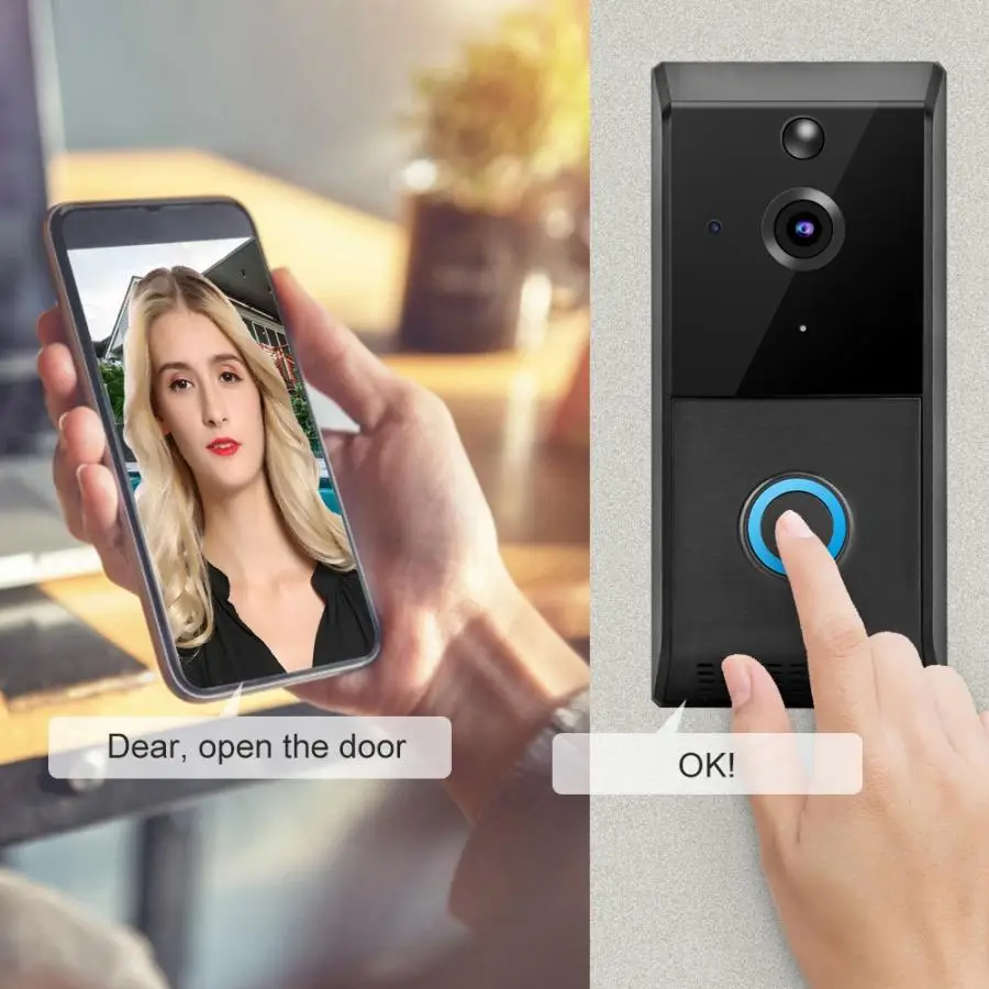

1080P HD Smart Wireless Doorbell Motion Detection Video Intercom smart Door Bell motion sensor bell