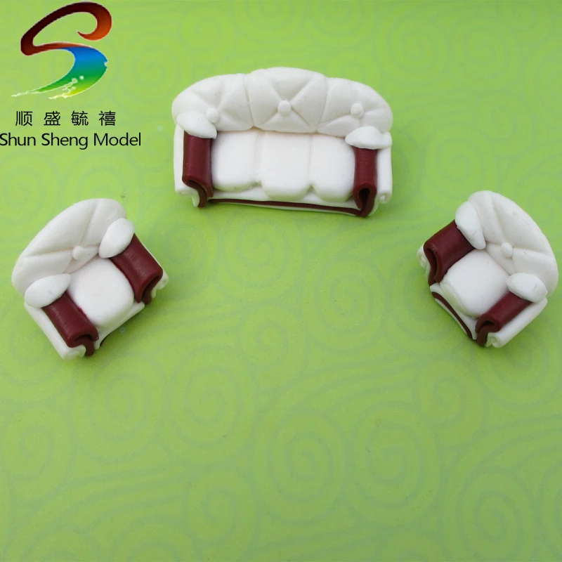 

VSF17 Mini Model sofa set For Model Design scale 1:25--1:50 design flower miniature model Furniture