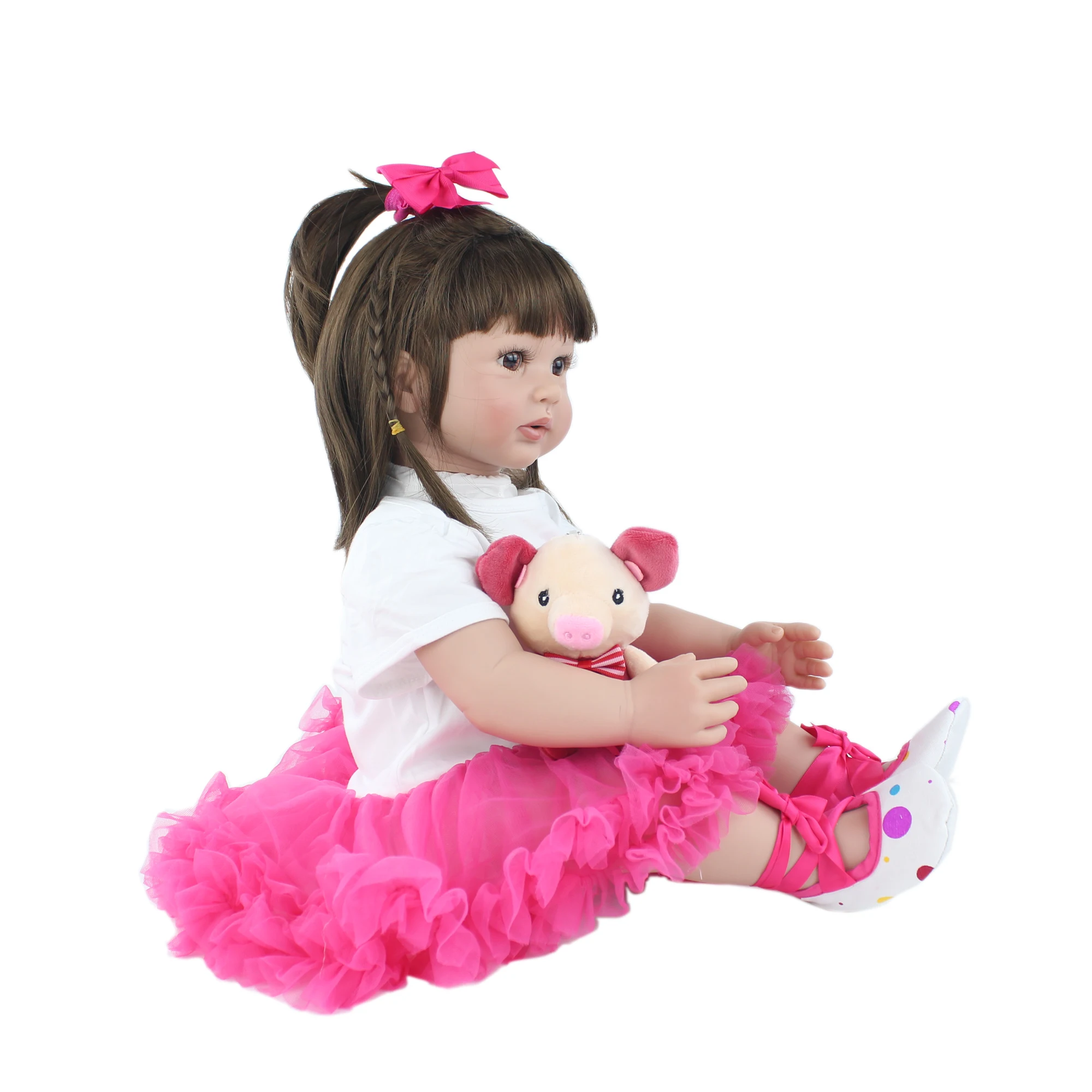 60 см Силиконовые принцессы новорожденные младенцы куклы для детей младенец получивший новую жизнь игрушка для маленькой девочки для детей, детская мода подарок на день рождения игровой домик игрушки