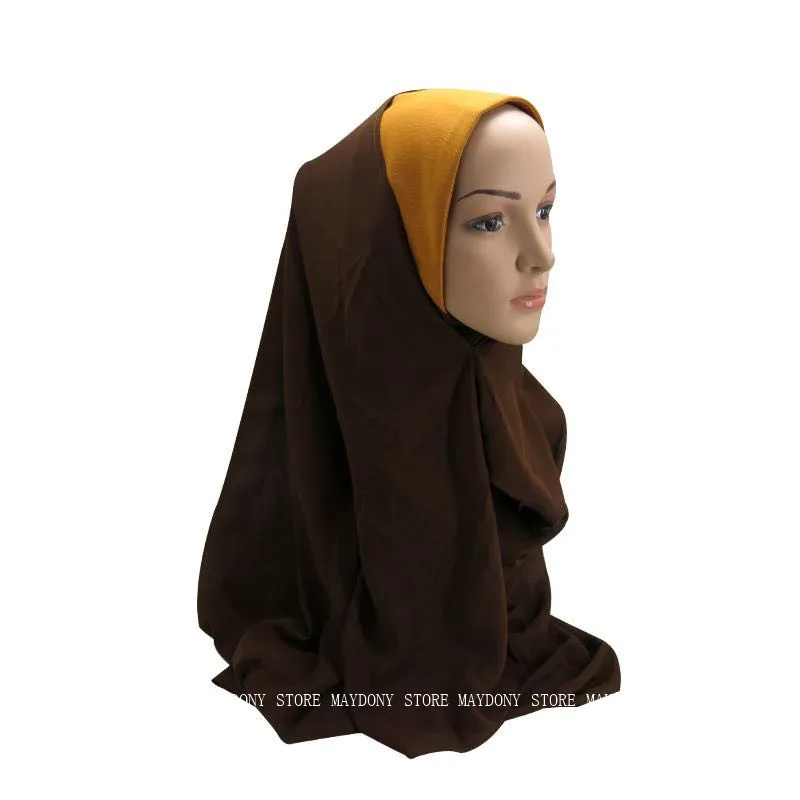 TJ79 модная шифоновая мусульманская легкая одежда хиджаб оголовье пашминовый мусульманский платок