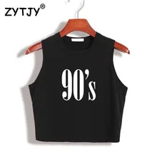 90'S Letters Print Women Crop Top Summer Sexy Slim Short Shirt For Girl Tank Top Tee Hipster Vest Drop Ship Z-3 90'S Letters Print Women Crop Top Summer Sexy Slim Short Shirt For Girl Tank Top Tee Hipster Vest Drop Ship Z-3