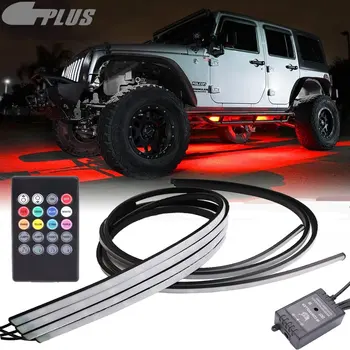 

4x RGB 8 Color LED Light Car Underglow Underbody Glow Neon Kit Wirless Remote
