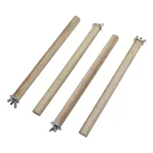 Rack de pendurar em madeira para animais, rack para brinquedos, papagaio, aves, suprimentos para animais de estimação, 1 peça