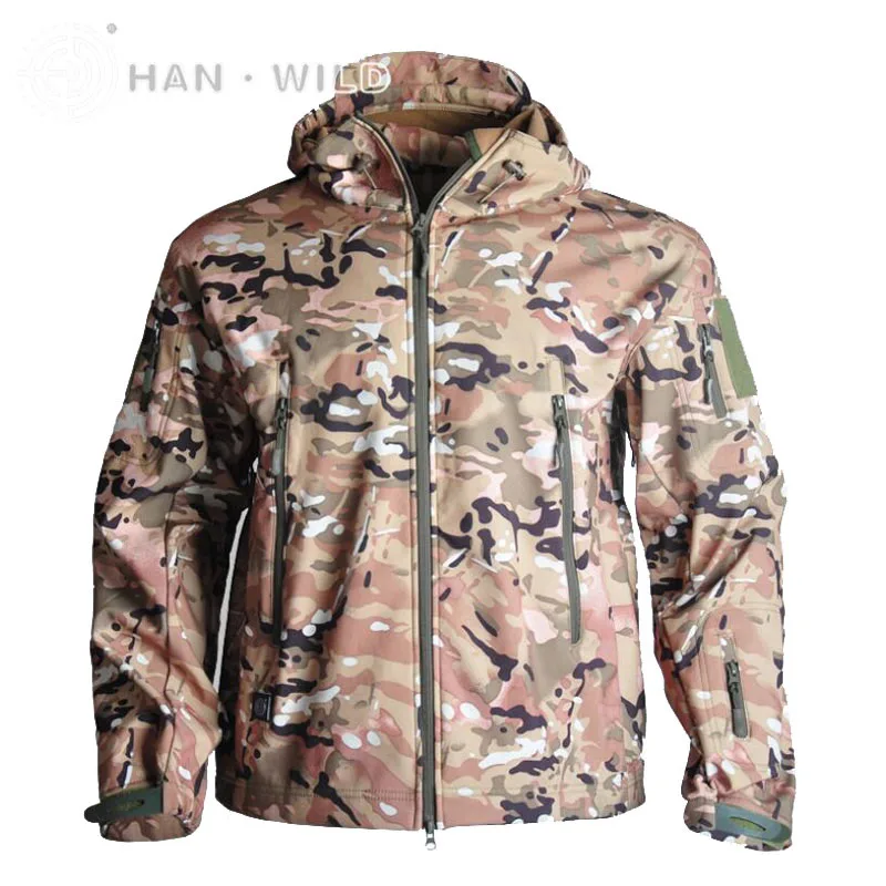 Камуфляжная уличная флисовая куртка, мужские ветрозащитные толстовки, одежда для охоты, Походов, Кемпинга, пальто, военная форма, 12 цветов