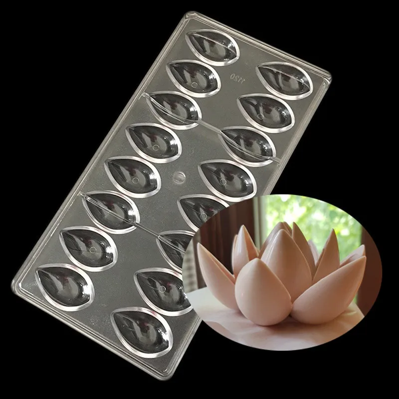Lotus-Chocolate-Mould-Olive-Shaped-Polycarbonate-Chocolate-Mold-3D-Candy-Mold-Baking-Pastry-Tools-Plastic-Mould