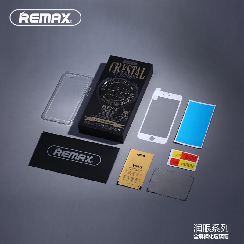 

Remax Tempered For iPhone X XR XS Max with Crystal Case 3D Moisturizing Eye Tempered Glass Screen Protector For iPhone 7 8 6 6S
