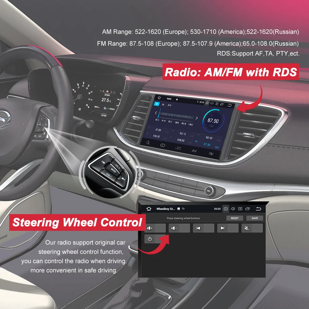 Excellent Bonroad PX30 Android 9.0 Car Radio GPS Navigation For FORD/FOCUS 2 /MONDEO/S-MAX/CONNECT Car Multimedia Player Ram 2G Rom 16G 2