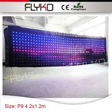 Свадебное украшение праздника 4.2x1.2 м p9 DISCO оборудования Видео Фон