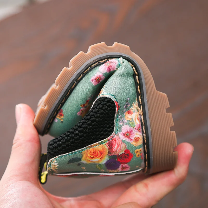 2019 New Kids Ankle Boots Girls Flower Print Shoes Chelsea Boots Girls Autumn Martin Boots Children Winter Snow Boots Size 21-36 2019 New Kids Ankle Boots Girls Flower Print Shoes Chelsea Boots Girls Autumn Martin Boots Children Winter Snow Boots Size 21-36