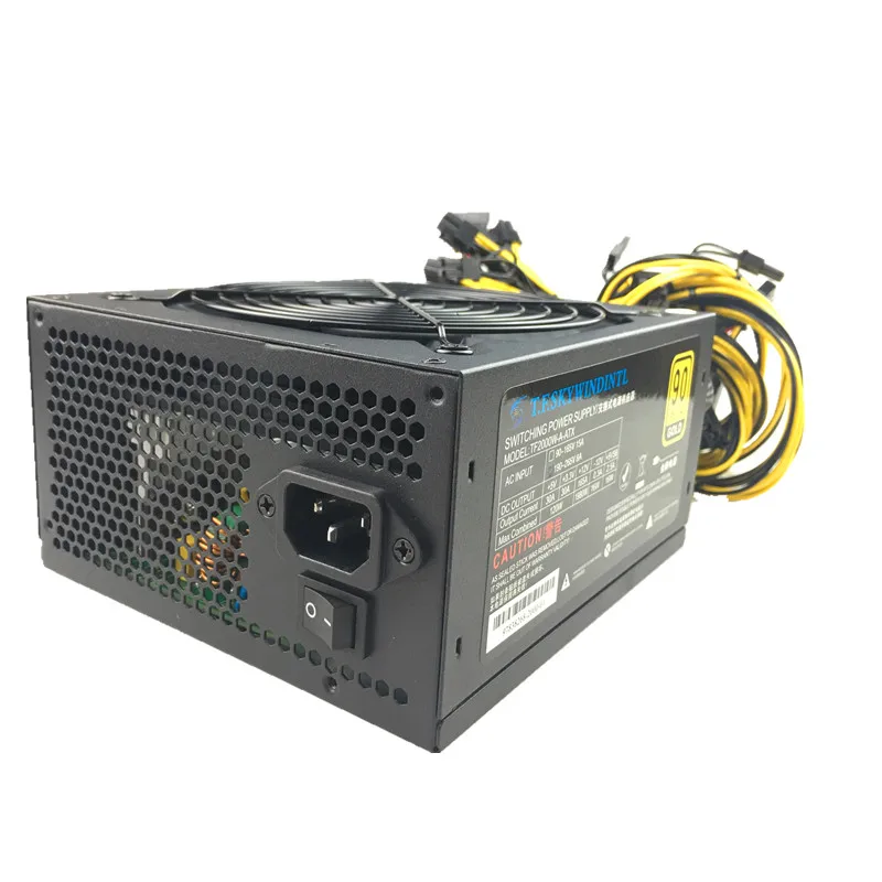 T. F. SKYWINDINTL 2000W ATX 12V ETH монета Майнер блок питания для ПК блок питания 8 видеокарт Биткоин Майнер Райзер PSU 2000W