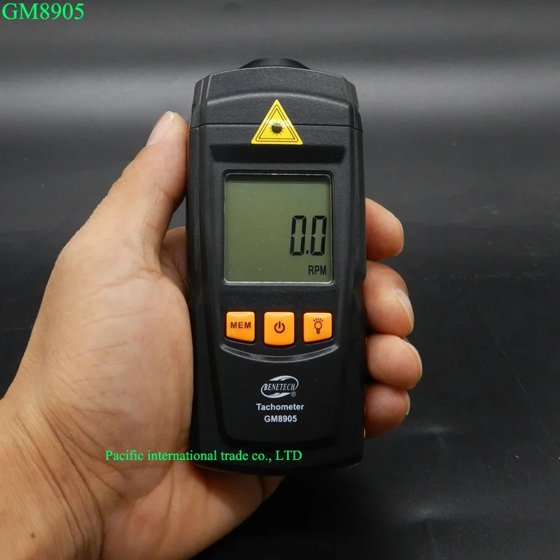 

BENETECH GM8905 LCD Digital Laser Tachometer High Quality Non-Contact RPM Tach Test Meter Motor Speed Gauge