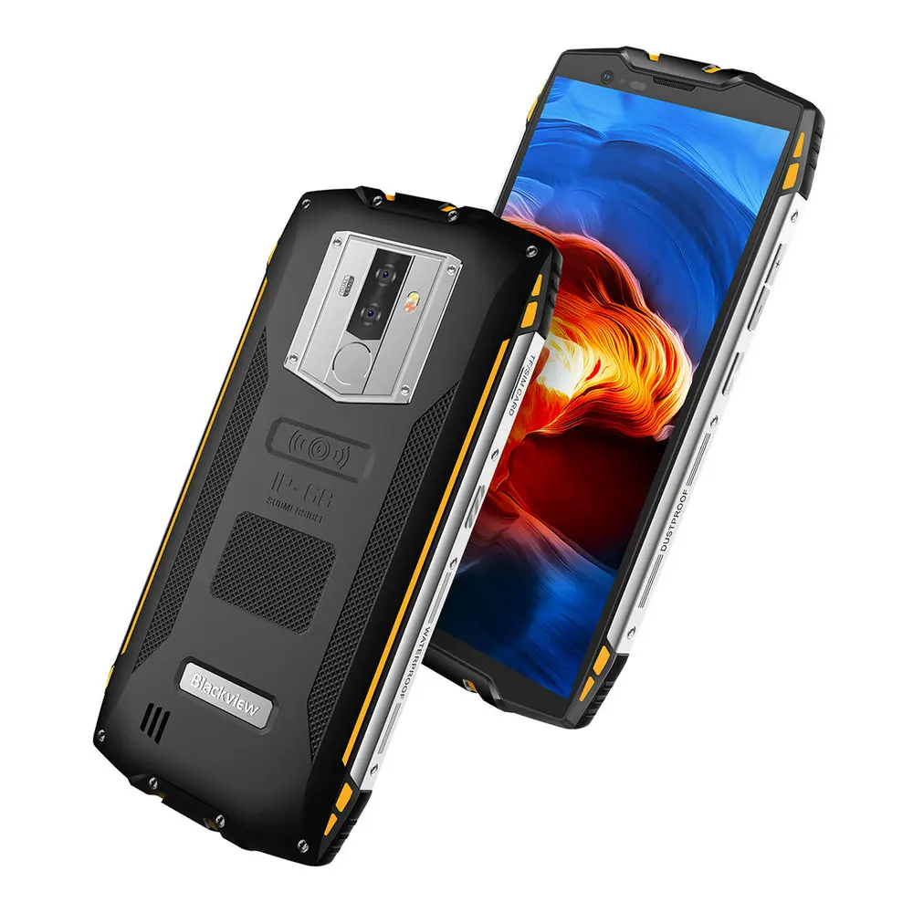 Blackview BV6800 Pro, 5,7 дюймов, смартфон, водонепроницаемый, Беспроводная зарядка, 4 Гб+ 64 ГБ, две sim-карты, 18:9, 6580 мАч, аккумулятор, 4G, NFC, мобильный телефон - Цвет: yellow