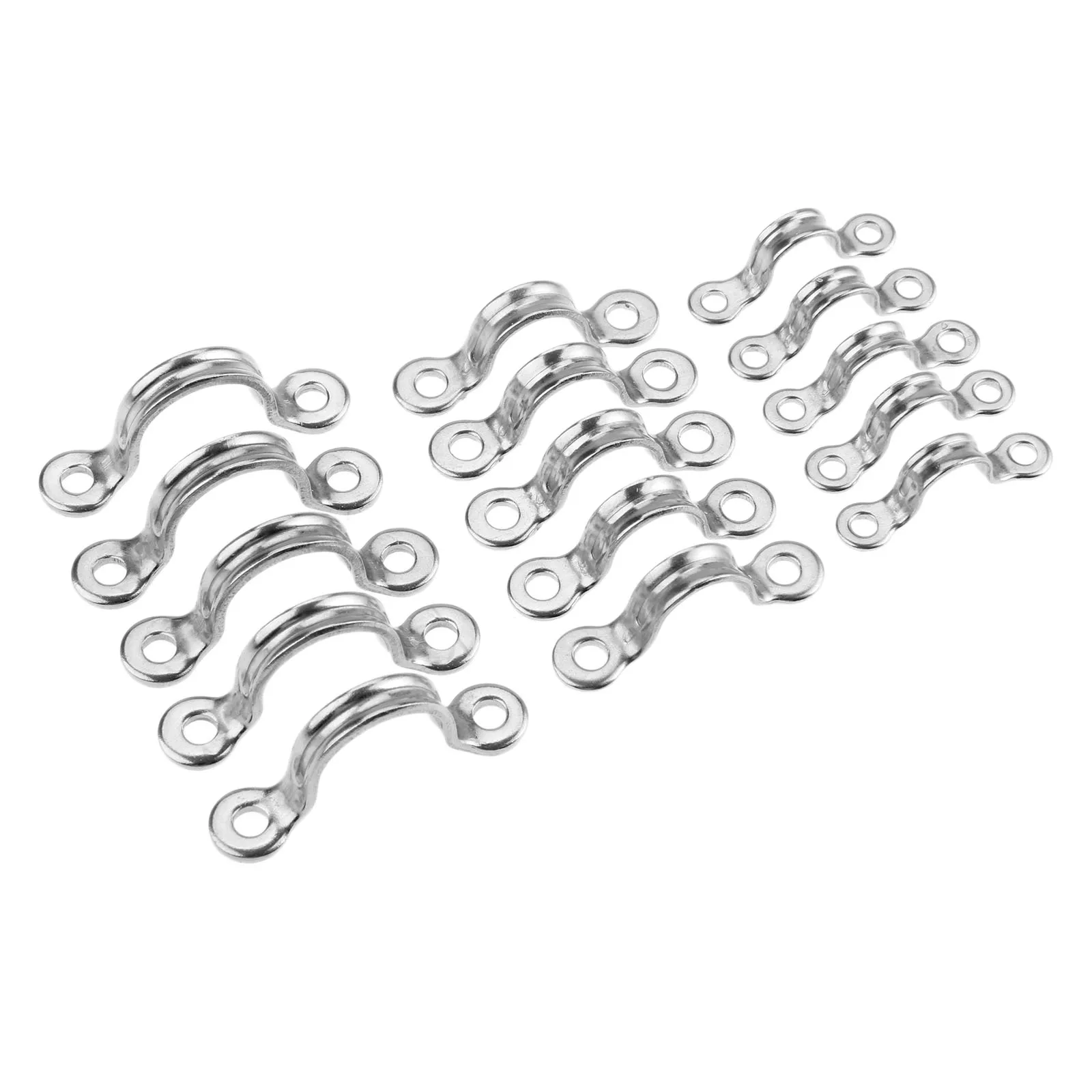 5pcs Marine Stainless Steel Sheet Eye Lacing Straps Tie Down Anchor Strap Saddle Clip Boat