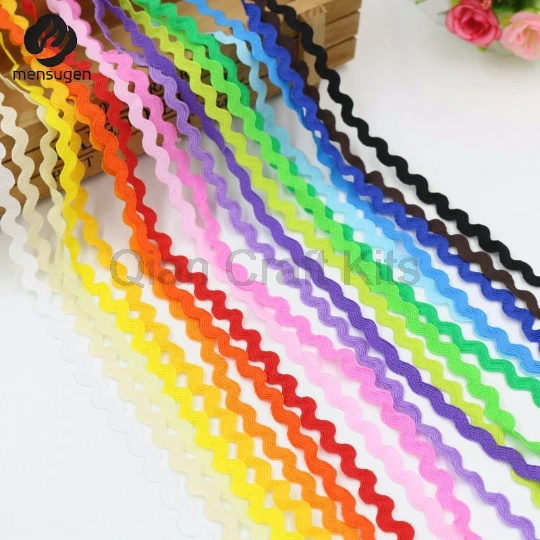 250 Yarde Colore Arcobaleno Ric Rac Zig Zag Trim - Size 5-6Mm Larghezza Assortimento Di Colori Arcobaleno Materiali Per Cucire Fai Da Te Decorazione D