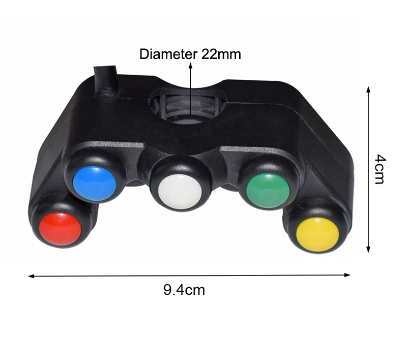7/" 22 мм мотоциклетные переключатели руля кнопка управления переключатель для головной светильник сигнал поворота противотуманный светильник