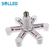 SOL светодиодный Цоколь E27, светодиодный разветвитель, галогенный светильник, держатель лампы, медный контактный адаптер, конвертер