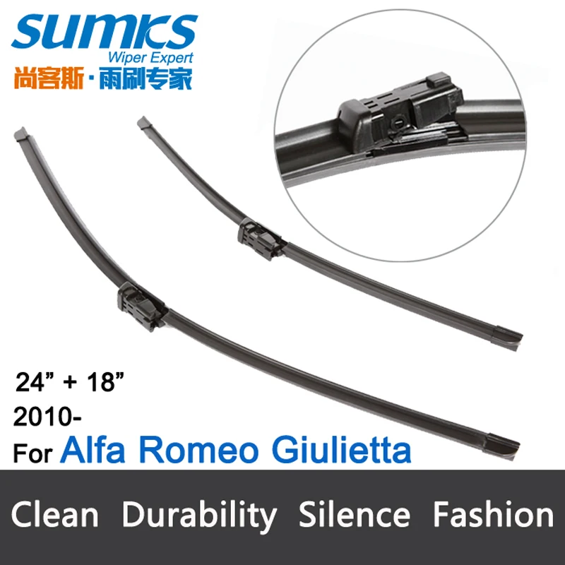 Wiper blades for Alfa Romeo Giulietta (from 2010 Onwards) 24"+18" fit
