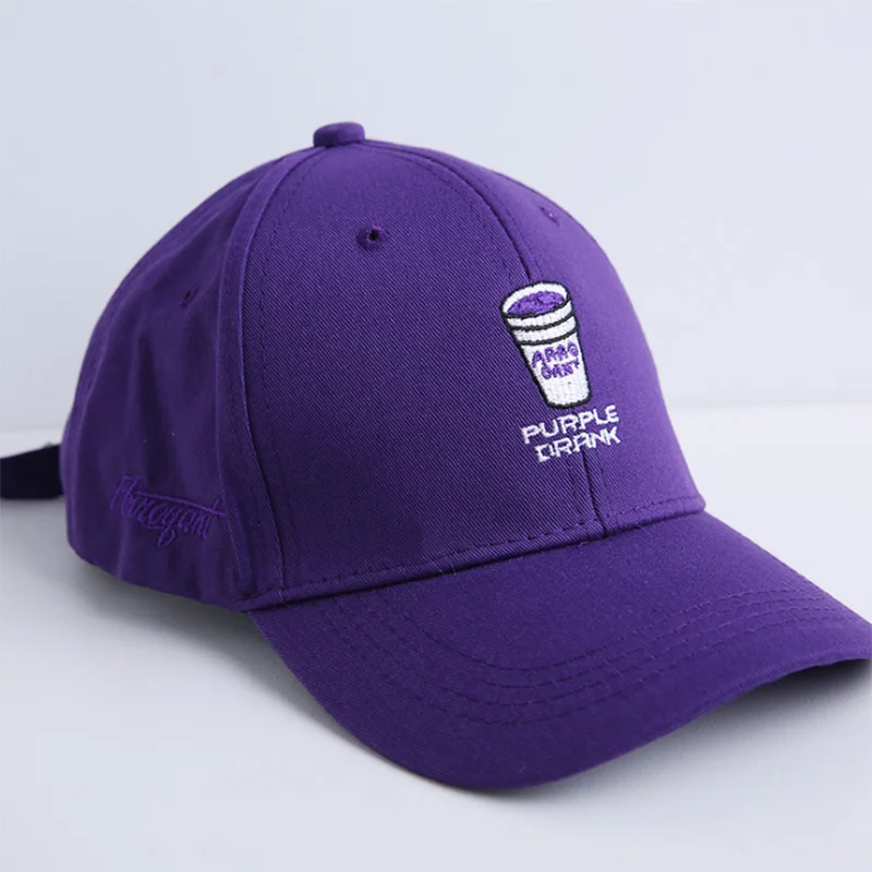Purple baseball cap women visor summer hats for men embroided logo