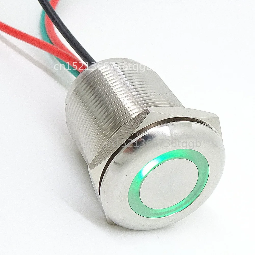 

22mm round 6v 12V 24v touch sensor switch embedded installation switch with led light modified metal touch switch touch button