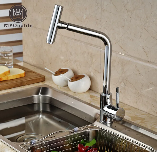 Unique Design Rotation Swivel Spout Kitchen Sink Faucet Deck Mount Unique Design Rotation Swivel Spout Kitchen Sink Faucet Deck Mount Wash Basin Mixer Taps Chrome Finish