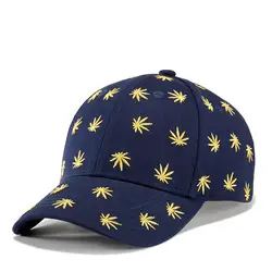 WUKE конопли лист Вышивка Спорт на открытом воздухе Кепки хип-хоп Casquette модные Бейсбол Кепки Gorras Оборудованная Snapback Hat для Для мужчин Для
