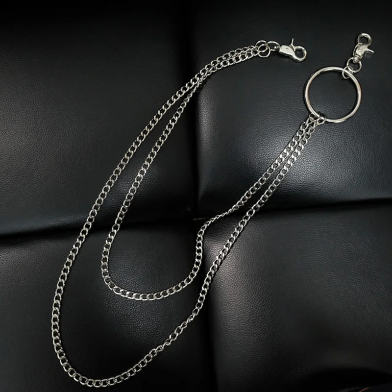 

Novelty Alloy Pants chain With Large Metal Ring Trousers Chain Punk Hip-hop Trendy Chain on jeans Clothing Accessories