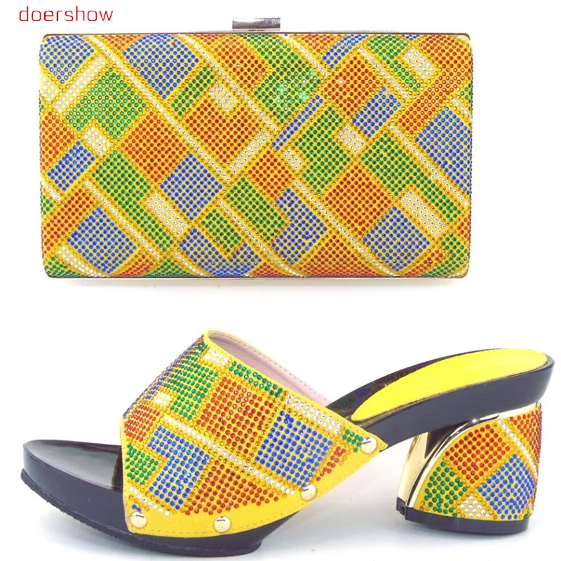 

doershow Italian design italian matching shoes and bags Italian shoes and bag set with high quality for Free shipping! HWE1-42