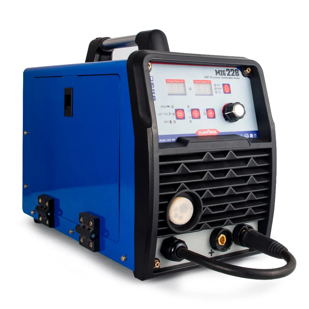 

MIG228 Welder 200Amp Inverter MIG ARC Lift TIG Gas Gasless TOSENBA MIG/TIG/ARC Welder 3 in 1 Multifunction MMA Inverter IGBT Dig