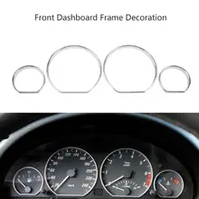 4pcs Car Front Dashboard Decoration Frame Dial Ring Trim Car Styling Auto Front Cover for BMW E46 Car Replacement Part Accessory