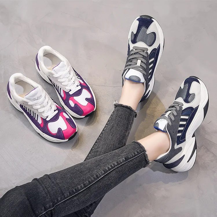 

2018 autumn new net red port wind old shoes Korean version of Harajuku wild low to help casual shoes.