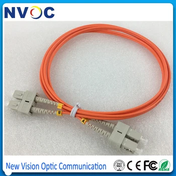 

10Pcs/Lot,SCUPC-SC/UPC Fiber Optic Patch Cord,Duplex,MM,50/125,15M,PVC Jacket,3mm,SC UPC Indoor Fiber Optic Jumper Cable