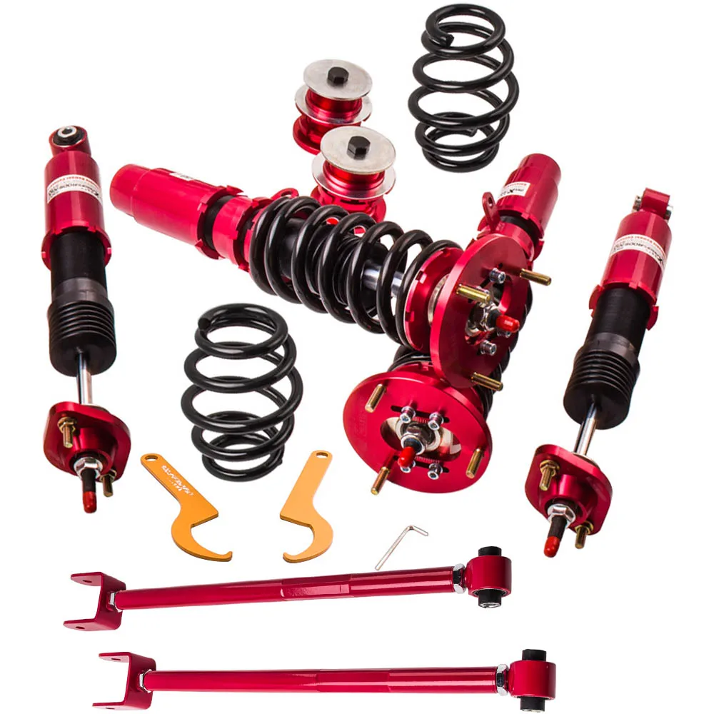 24 maneiras Amortecedor Coilover Suspensão para BMW E46 3 Series 320i 323i 325i 328i 330i Vermelho