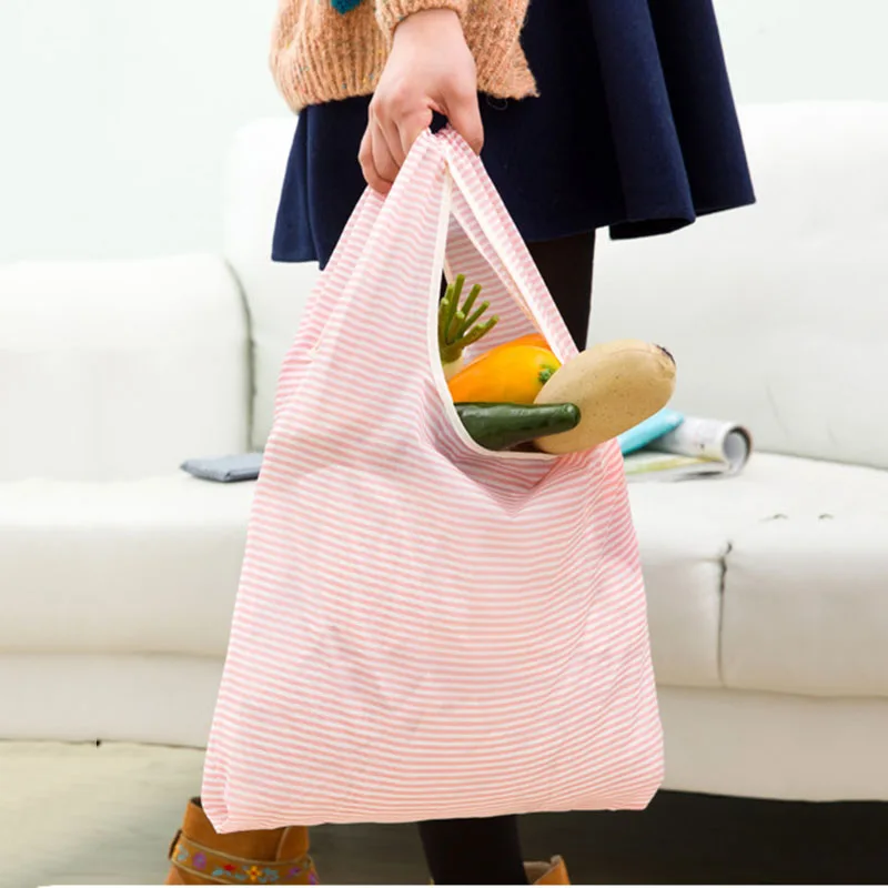 6 Style Foldable Reusable Shopping Tote Bag Folding Pouch Handbags Convenient Large-capacity Folding Shopping Bag bolsas de tela (7)