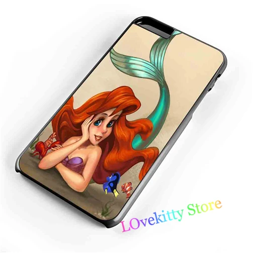 Ariel The Little Mermaid With Friends cover case for iphone 4 4s 5 5s 5c SE 6 6s 6Plus 6S plus 7 7plus #uz44 |