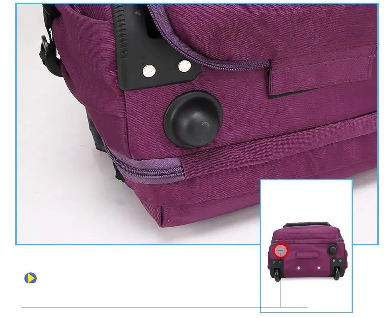 Nylonдорожный чемодан на колесиках, рюкзаки на колесиках, сумки на колесиках, женская мужская деловая сумка, чемодан, дорожный рюкзак на колесиках