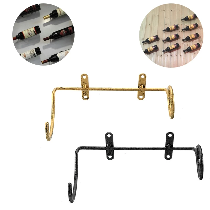 

1pcs Creative Bar Wine Bottle Holder European Fashion Wrought Iron Wine Rack Hanging Upside Down Decor Bar Kitchen Accessories