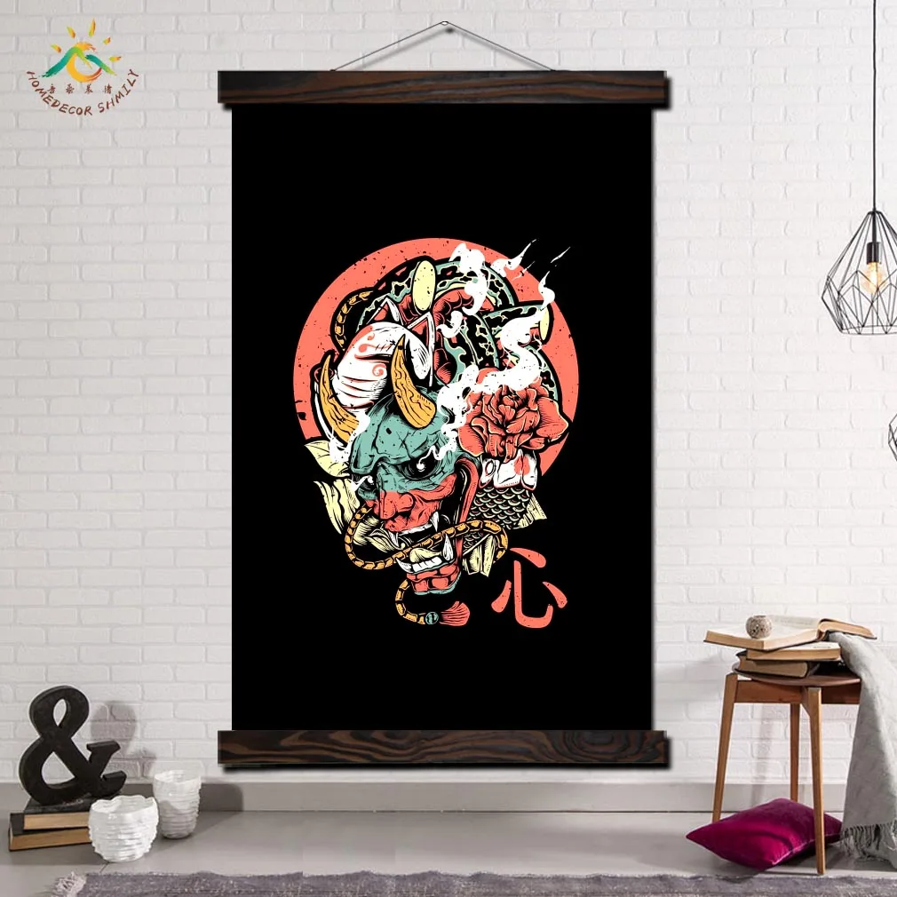 

Featured Samurai Wall Art Canvas Prints Painting Frame Scroll Painting Hanging Poster Decorative Picture Art Print Wall Poster