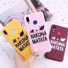 For Samsung S8 S9 S10 S10e Plus Note 8 9 10 A7 A8 Hakuna Matata Lion King Candy Silicone Phone Case Cover Capa Fundas Coque