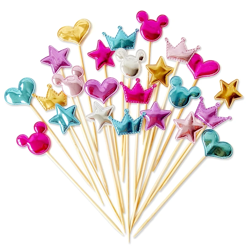 

3D Shining Happy Birthday Cake Topper for a Cake Gold Glitter Cake Flag for Family Birthday Party Baking Decoration Supplies