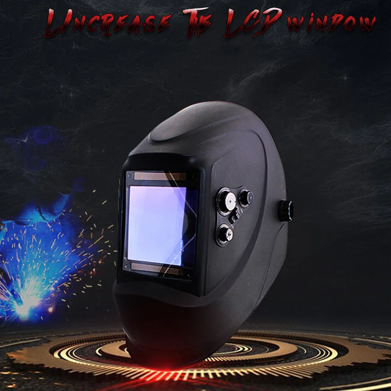 

New Hot Big View Eara Welding Helmet 4 Arc Sensor DIN5-DIN13 Solar Auto Darkening Goggles