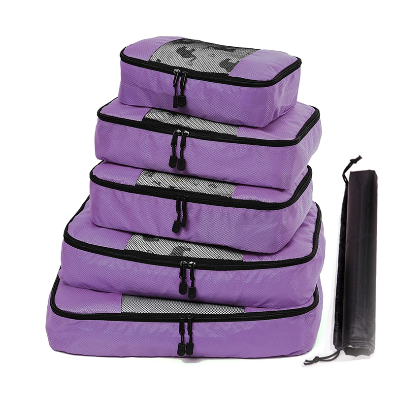 

Packing Cube Organiser For Clothing 5PCS/Set Trolley Women Duffel Oxford Cloth Ms Travel Mesh Bag In Bag Luggage Organizer