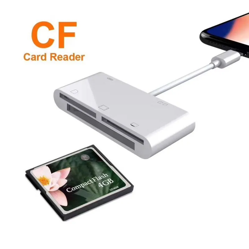 5 in 1 Card Readers Digital Camera Kit Compatible OTG Data Cable CF XD M2 SD 4