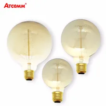 Винтажная лампа ретро лампа E27 G95 G125 ST64 Эдисона ампульная нить накаливания bombillas 220V G80 T10 T45 DIY веревочная Подвесная лампа