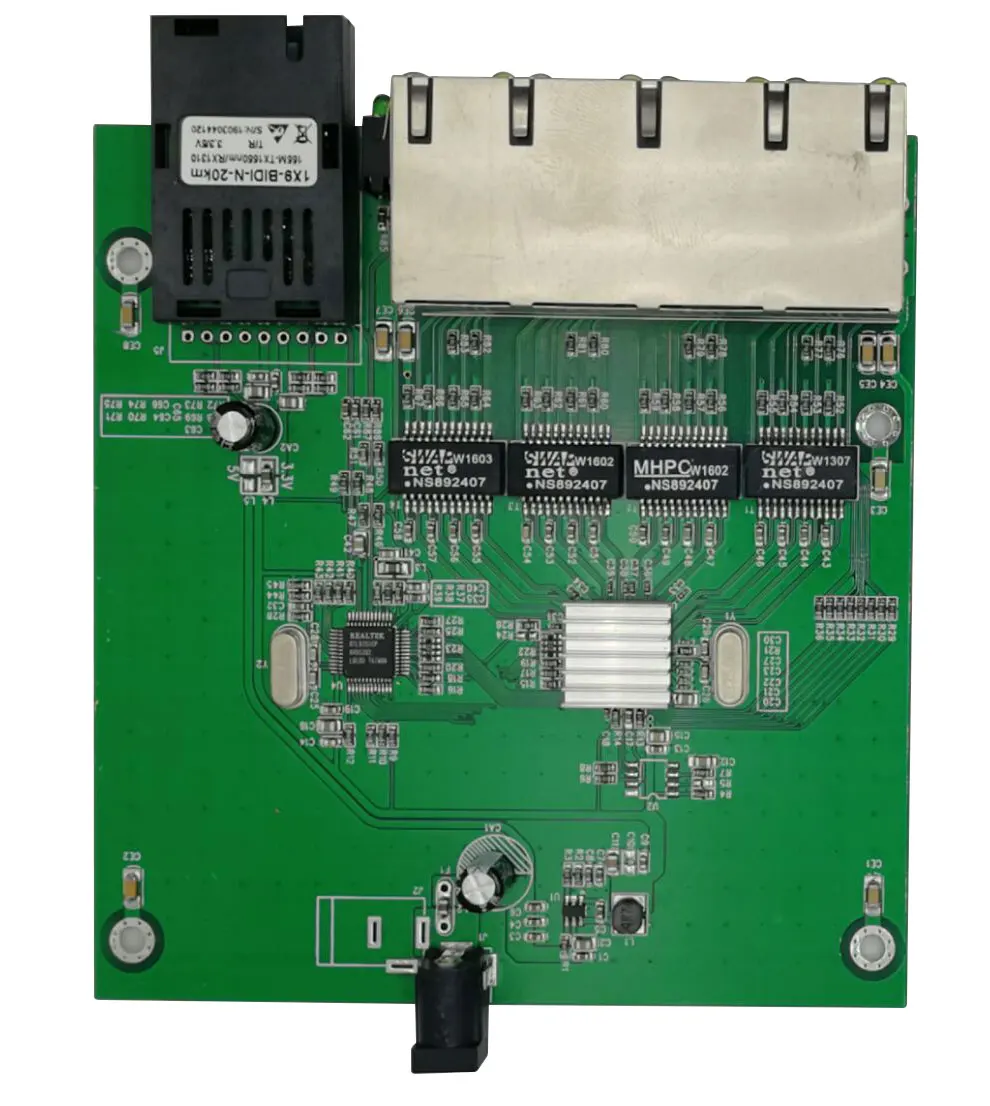 Гигабитный Ethernet-коммутатор волоконно-оптический медиа конвертер 4 RJ45 2 SFP 10/100/1000 м UTP волокна Порты и разъёмы Бесплатная доставка