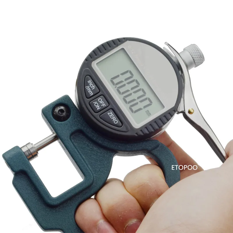 0.001mm Digital Thickness Gauge Meter 0 12.7mm 0.01mm LCD Electronic