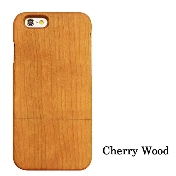 Натуральный деревянный ящик для iPhone 7 6 6s Plus 5 5S SE чехол Высокое качество Прочный НАСТОЯЩИЙ ДЕРЕВЯННЫЙ розовое дерево бамбук орех чехол для телефона s оболочка - Цвет: Cherry wood
